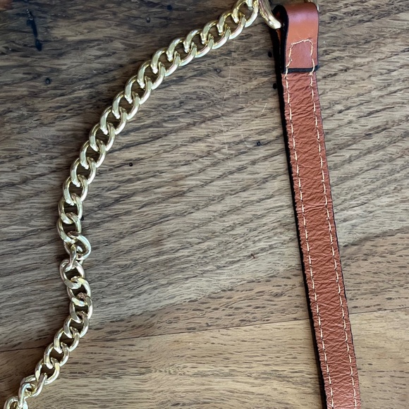 Persaman Crossbody Purse Brown with Gold Made in Italy - Picture 7 of 12